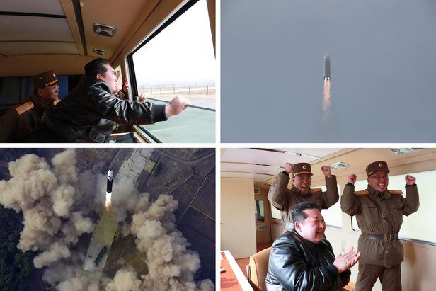 북한 노동당 기관지 노동신문은 지난 24일 김정은 당 총비서의 지도에 따라 신형 대륙간탄도미사일(ICBM) '화성-17형' 시험발사가 단행됐다고 25일 보도했다./노동신문/뉴스1
