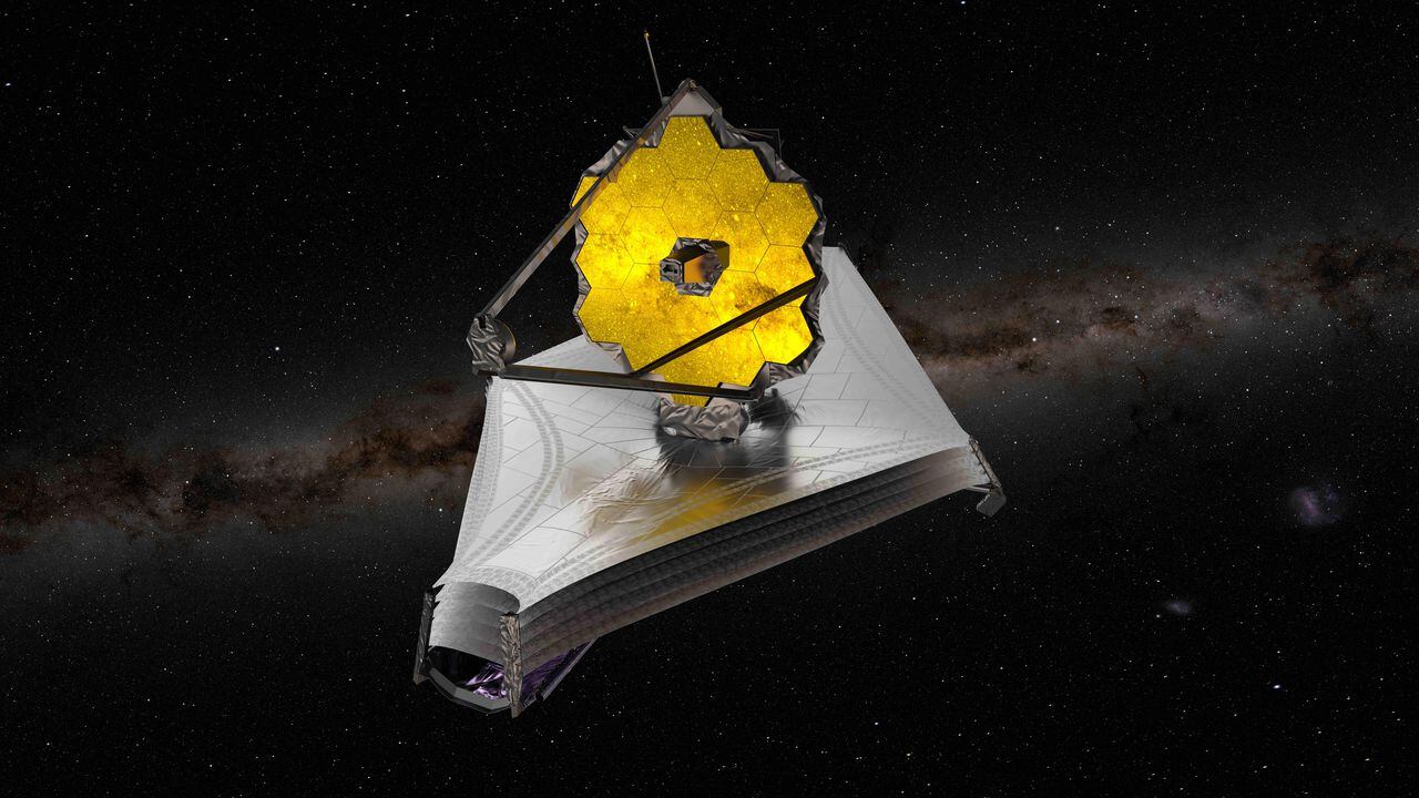 제임스 웹 우주망원경 상상도. 25일 지구에서 150만km 떨어진 최종 임무 위치에 도착했다./ESA
