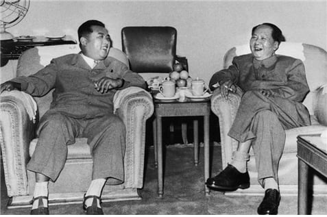 <1961년 마오쩌둥과 김일성의 접견. 사진/ 공공부문>