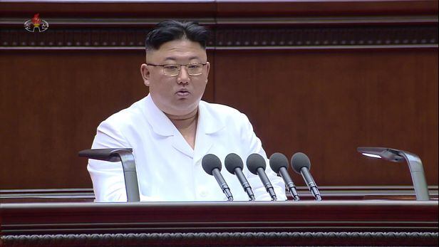북한 조선중앙TV는 김정은 국무위원장이 6일 평양에서 조선노동당 제6차 세포비서대회를 지도했다고 7일 방송했다. /뉴시스