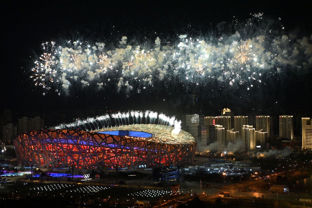 2022년 2월 4일 중국 베이징 국립경기장에서 열린 2022 베이징동계올림픽 개막식에서 공연이 펼쳐지고 있다/신화 연합뉴스