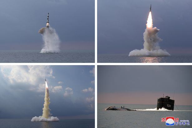 북한이 전날 잠수함발사탄도미사일(SLBM)을 잠수함에서 시험발사한 사실을 20일 확인했다./연합뉴스