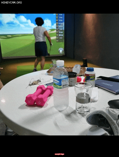 전두환 전 대통령의 손자 A씨가 14일 인스타그램에 올린 스크린 골프장 영상. 한 여성이 골프채를 휘두르고 있는 모습이다. A씨는 조선닷컴에 사진 속 여성이 이순자 여사라고 했다. /A씨 인스타그램