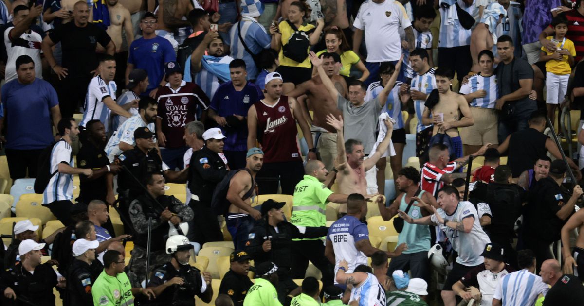 Brazil and Argentina Fans Clash at Maracana Stadium, Argentina Beats ...