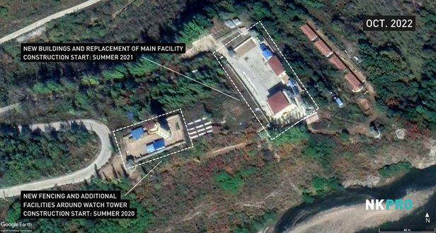 2022년 10월 촬영한 중국 길림성 화룡시 화룡변방대 위성사진./NK 뉴스