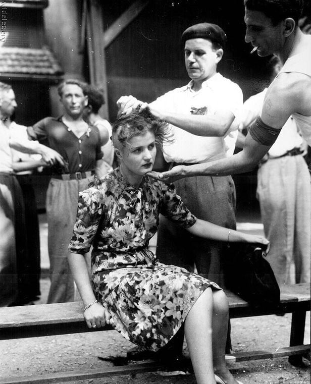 2차대전 후 프랑스에서는 독일군과 사귀며 나치에 협력한 여성들의 머리를 깎아버렸다.
