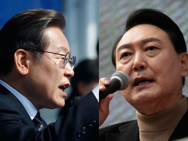 이재명 민주당 의원(왼쪽)과 윤석열 대통령/뉴스1 