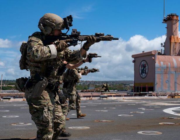 3일 미국 인도태평양사령부와 군에 따르면 미국 주도의 세계 최대 규모 다국적 연합해상 훈련인 환태평양훈련(림팩·RIMPAC)에 참여 중인 한국 해군 특수전전단(UDT/SEAL)과 미국 특수부대가 VBSS 훈련을 했다./미국 인도태평양사령부 홈페이지