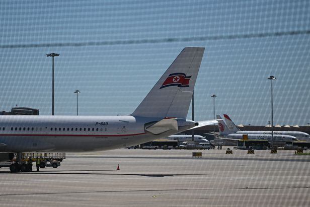8월 22일 베이징 서우두공항에 착륙한 북한 고려항공 여객기./AFP 연합뉴스