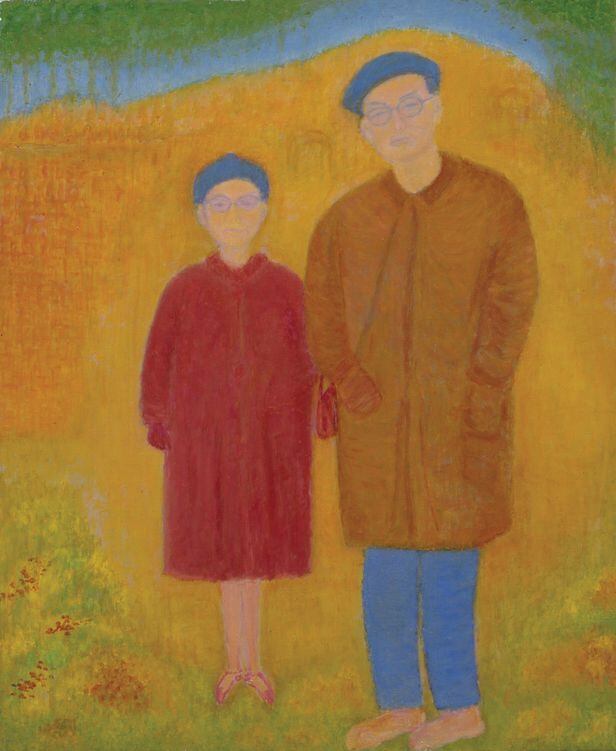 김향안이 그린 부부, ‘산보’, 1977-90, 환기미술관 소장. ©(재)환기재단·환기미술관