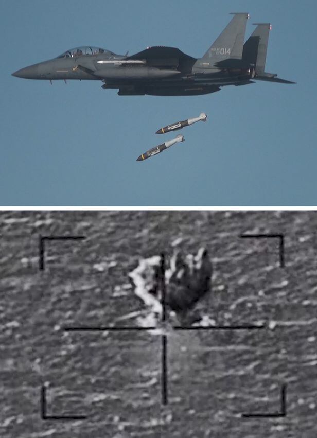 공군 공대지 JDAM 2발 실사격 모습. /합참