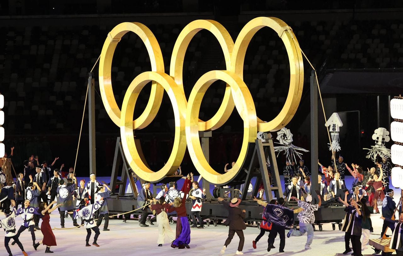 23일 오후 일본 도쿄 올림픽스타디움에서 열린 2020 도쿄올림픽 개막식에서 '영원한 유산' 공연이 펼쳐지고 있다. 2021.07.23 도쿄=이태경 기자