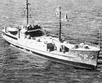 1968년 1월 23일 동해상에서 북한에 의해 나포된 미 해군 정보수집함 푸에블로호./조선DB