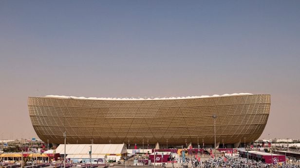 This photograph shows a general view of the Lusail Stadium in Lusail, north of Doha , before the start of the Qatar 2022 World Cup Group C football match between Argentina and Saudi Arabia on November 22, 2022. (Photo by Khaled DESOUKI