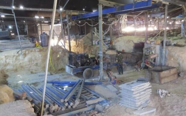 하마스가 땅굴 건설 작업을 하는 모습./이스라엘군