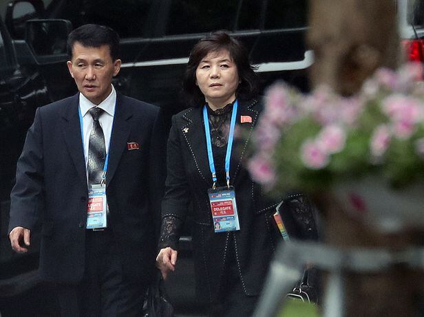 2019년 2월 베트남 하노이 회담 당시 최선희(오른쪽) 북한 외무상의 모습. /뉴스1