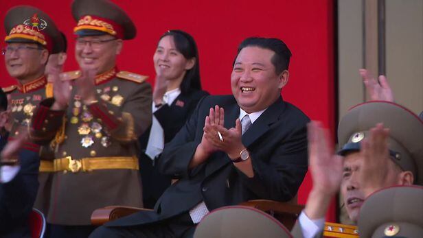 북한 조선중앙TV는 지난달 11일 평양의 3대혁명전시관에서 김정은 국무위원장이 참석한 가운데 국방발전전람회가 열렸다고 보도했다. /뉴시스