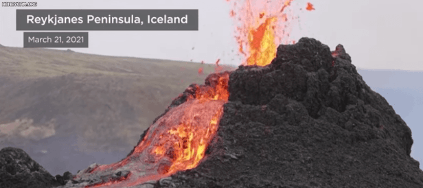 아이슬란드 화산 폭발 장면/유튜브