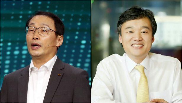 구현모 KT 대표(왼쪽)와 윤경림 차기 대표 후보.