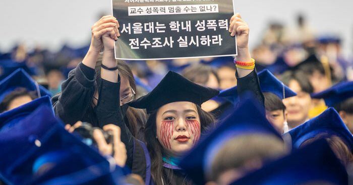 「性暴力をなくせ」 流血の卒業生の叫び… 法人化から10年、ソウル大学はなぜ倒産したのか?